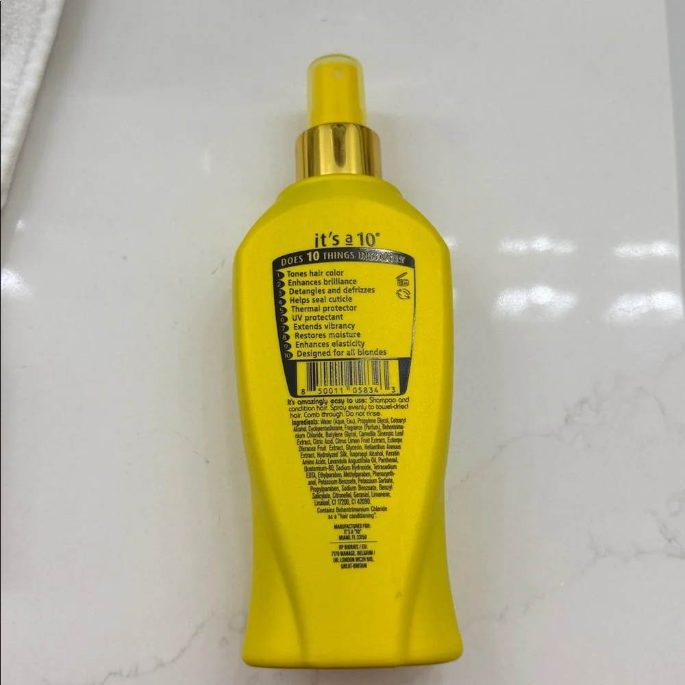 Missing cap - It’s a 10 Miracle Yellow Hair Conditioner for Blondes